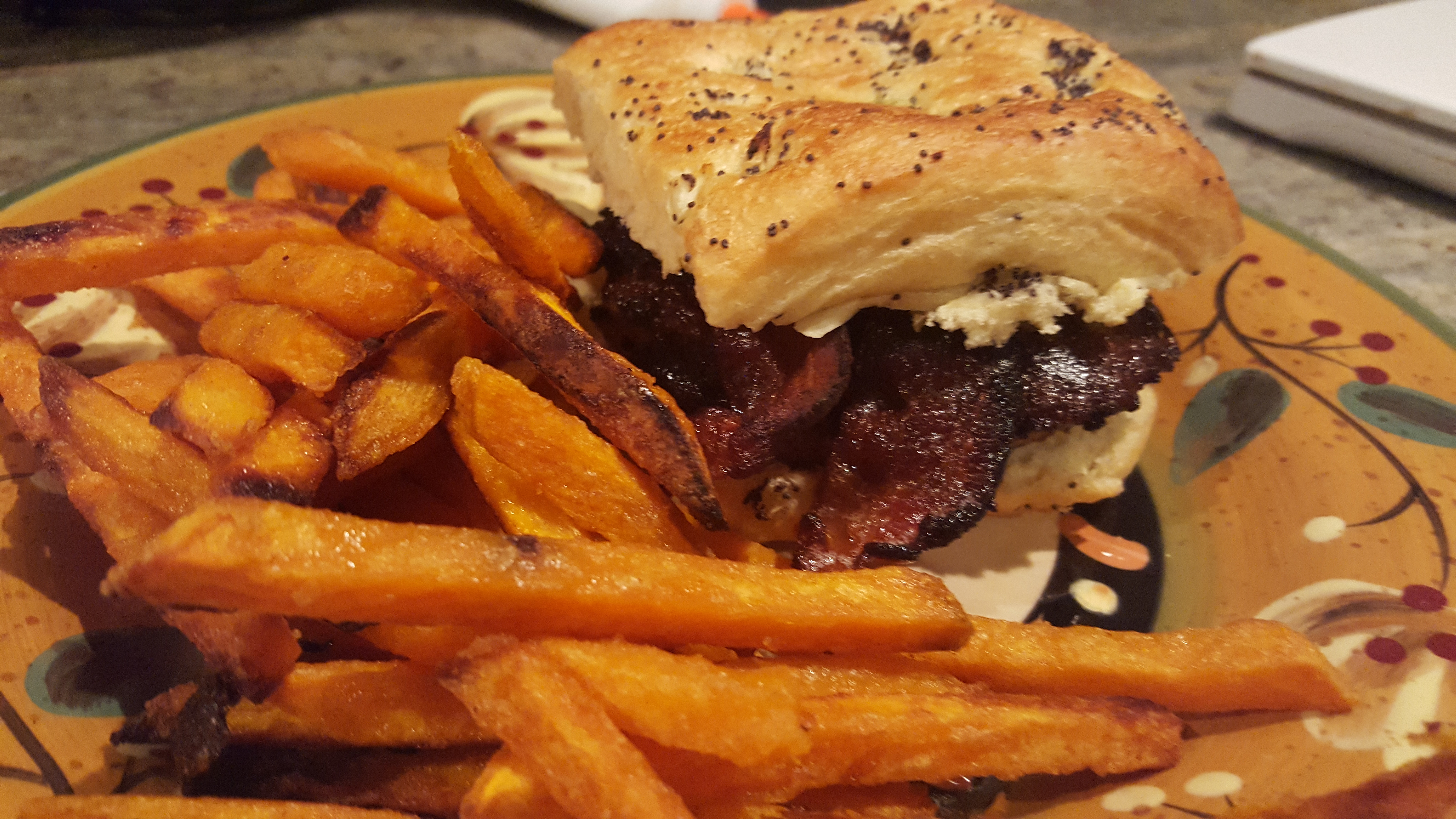 homemade burger fries